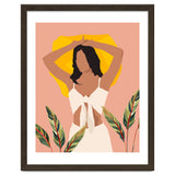 Fold Up The Sun & Take It Wherever You Go, Bohemian Woman Self Love Self Care Pastel , Plant Lady Tropical Boho Contemporary thumbnail