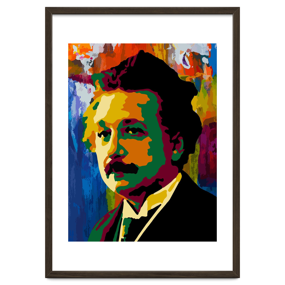 Albert Einstein Colorful Abstract