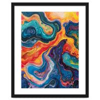 Vibrant Fluid Acrylic Pour Abstract Art