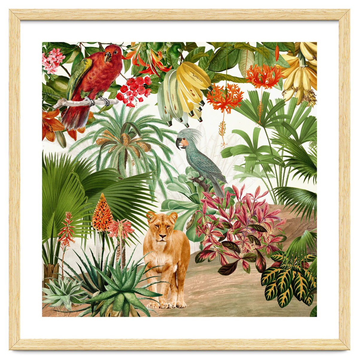 Vintage Tropical Jungle Paradise