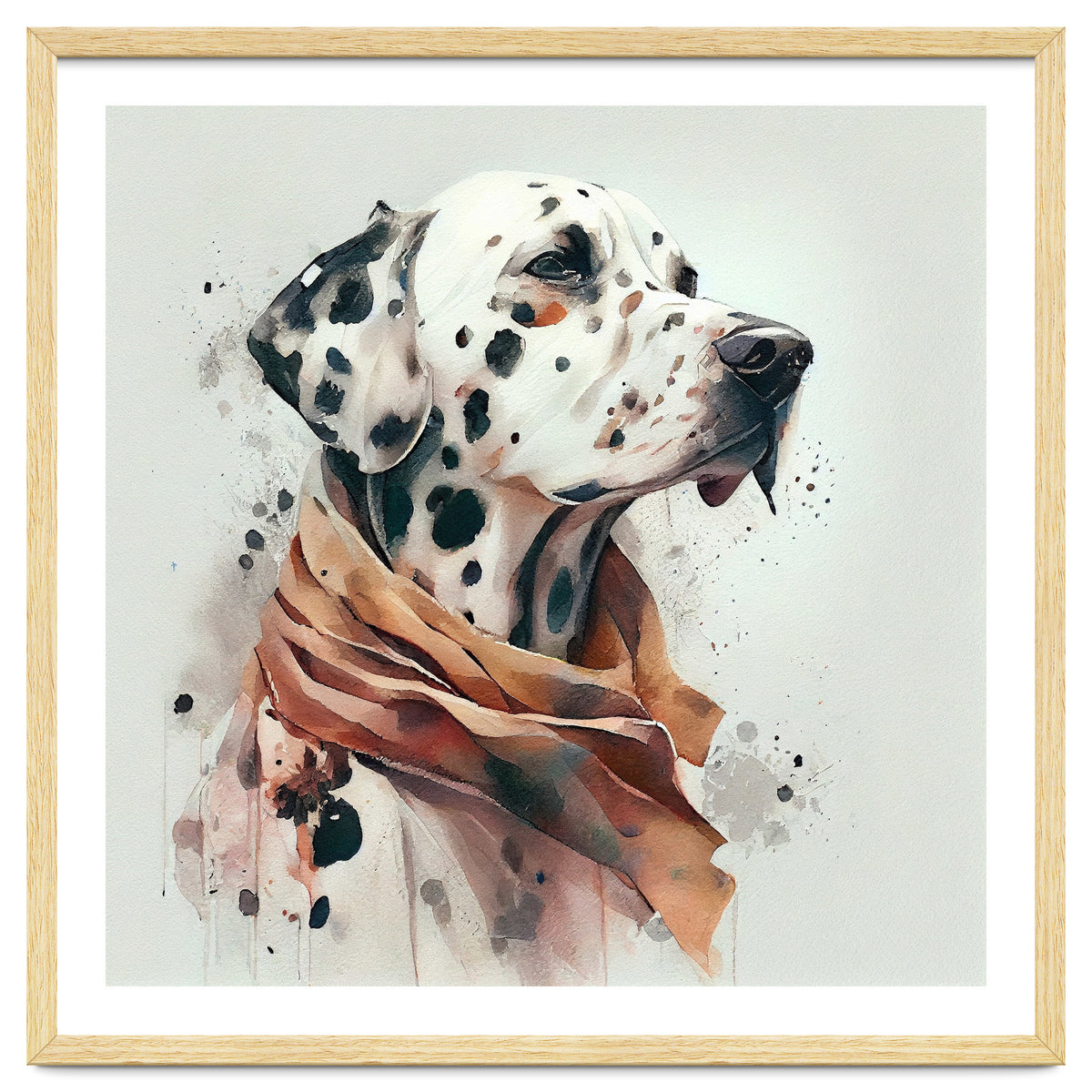 Watercolor Dalmatian Dog