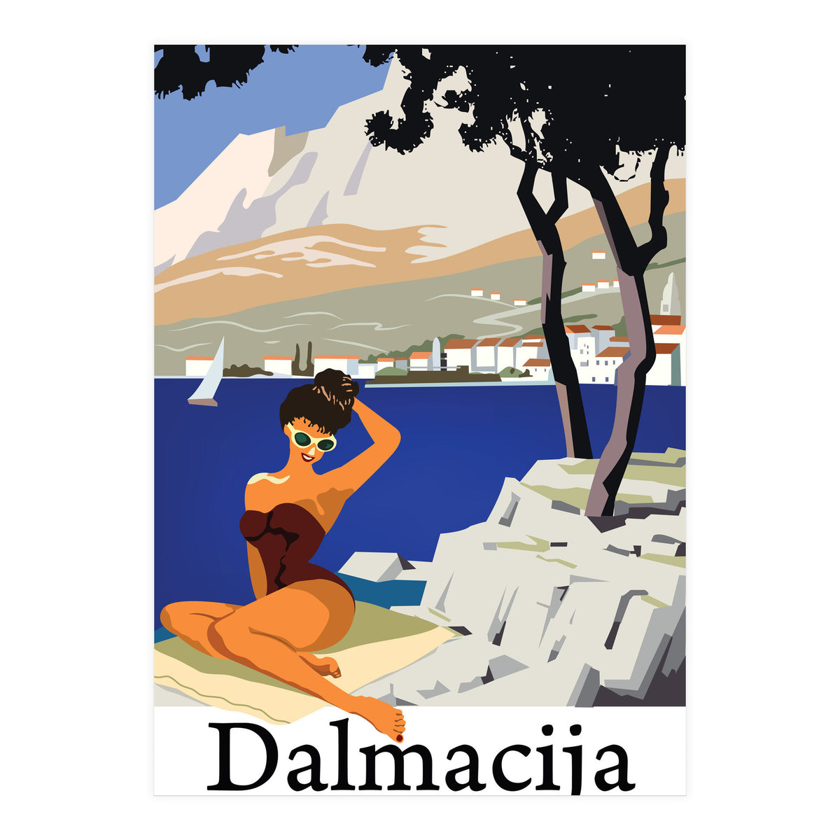 Dalamtia, Sunbathing Woman (Print Only)