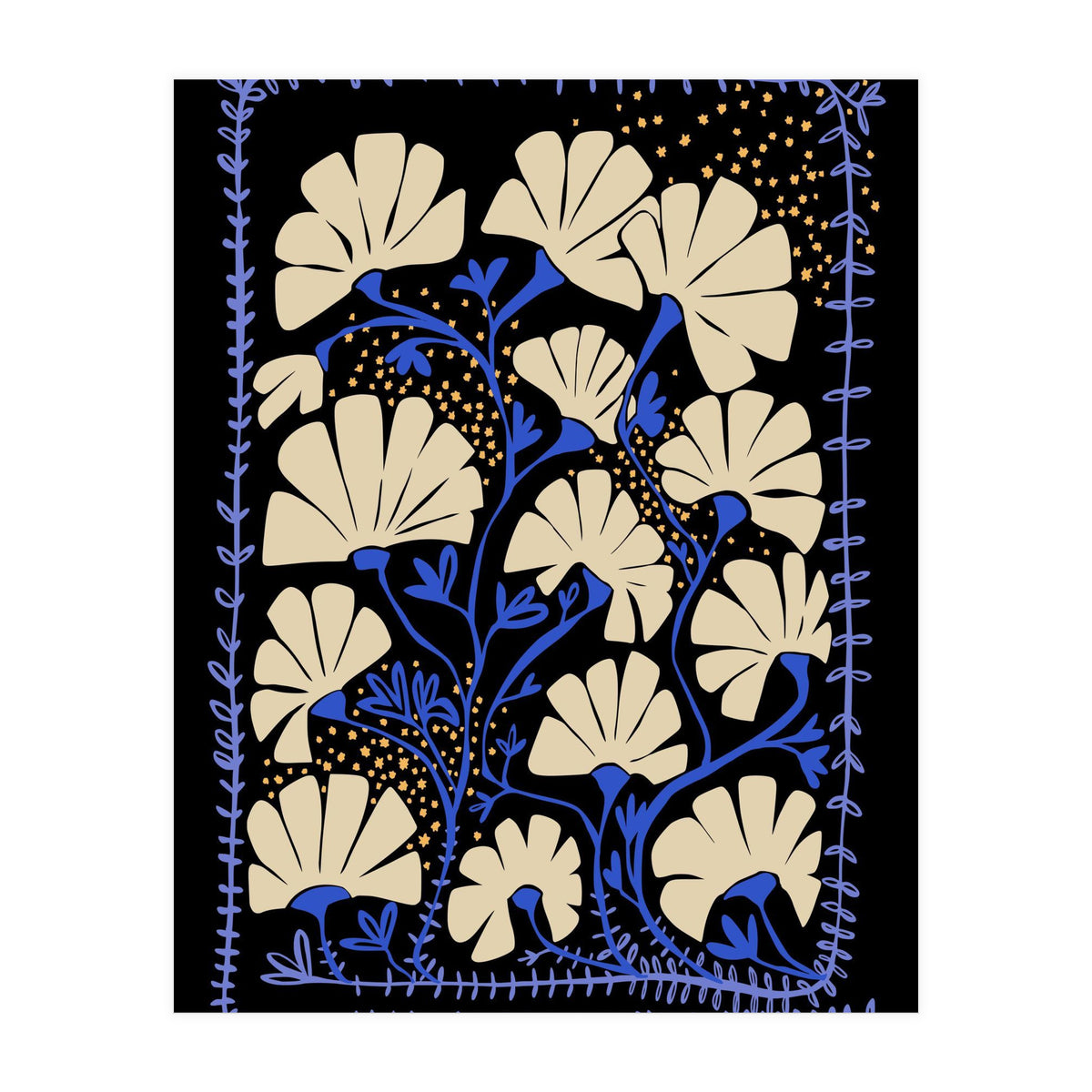 Klimts blooming  black (Print Only)