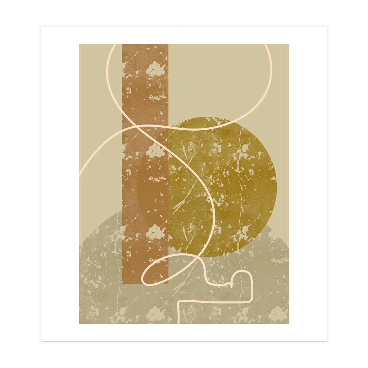 Interaction of Shapes and Lines (Print Only)