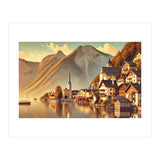 Vintage Hallstatt Poster, Austria (Print Only) thumbnail