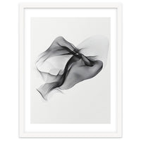 Abstract Black Flowing Fabric Wave