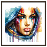 Vivid Warrior Spirit Watercolor Portrait thumbnail