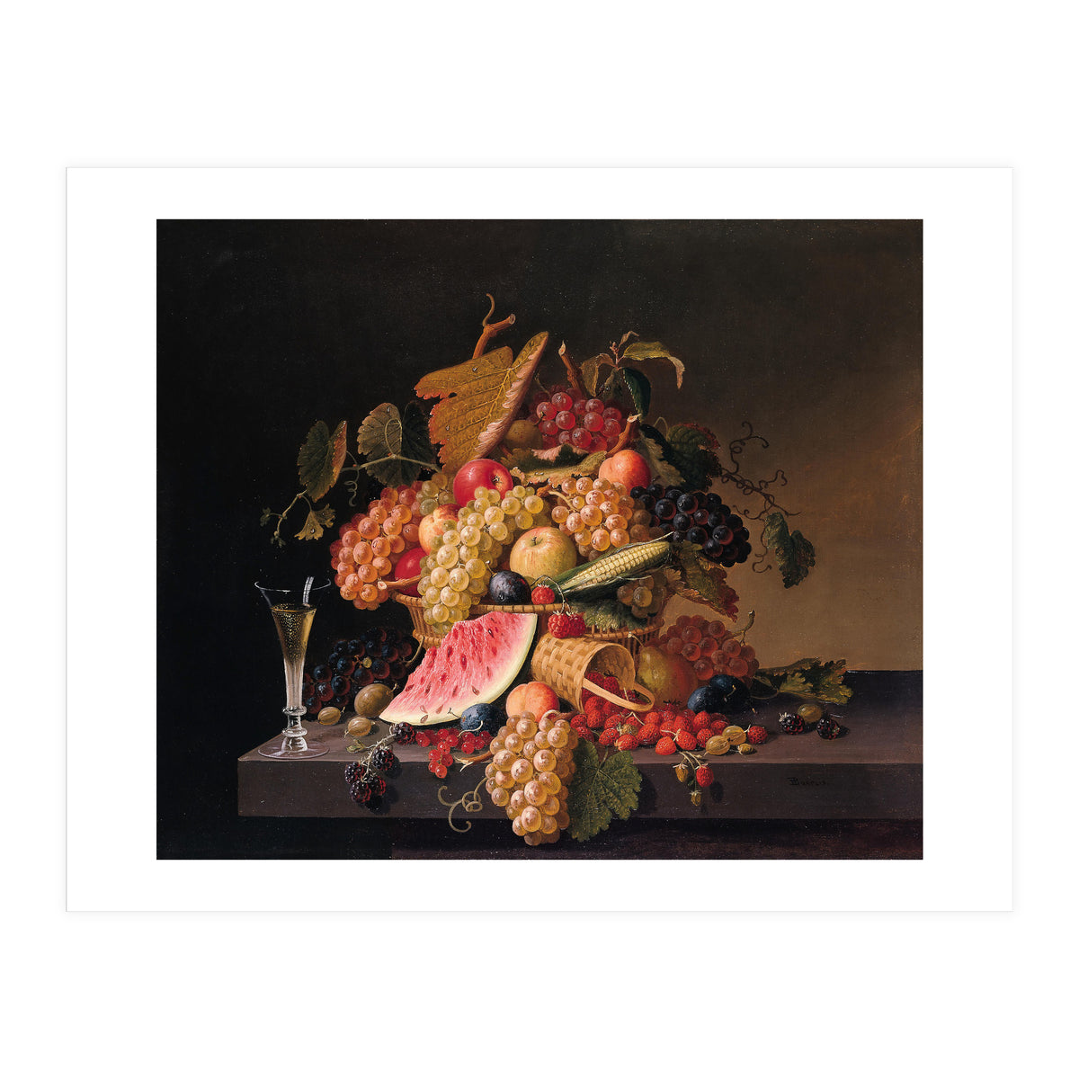 Paul Lacroix (Activo en Nueva York, entre 1855 y 1869-). The Abundance of Summer (s.f). Oil on ca... (Print Only)