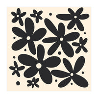 Abstract Monochrome Flowers 4 (Print Only)