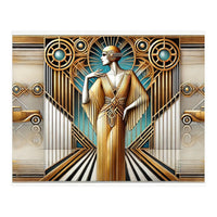 Gatsby Woman Art Deco Scene (Print Only)