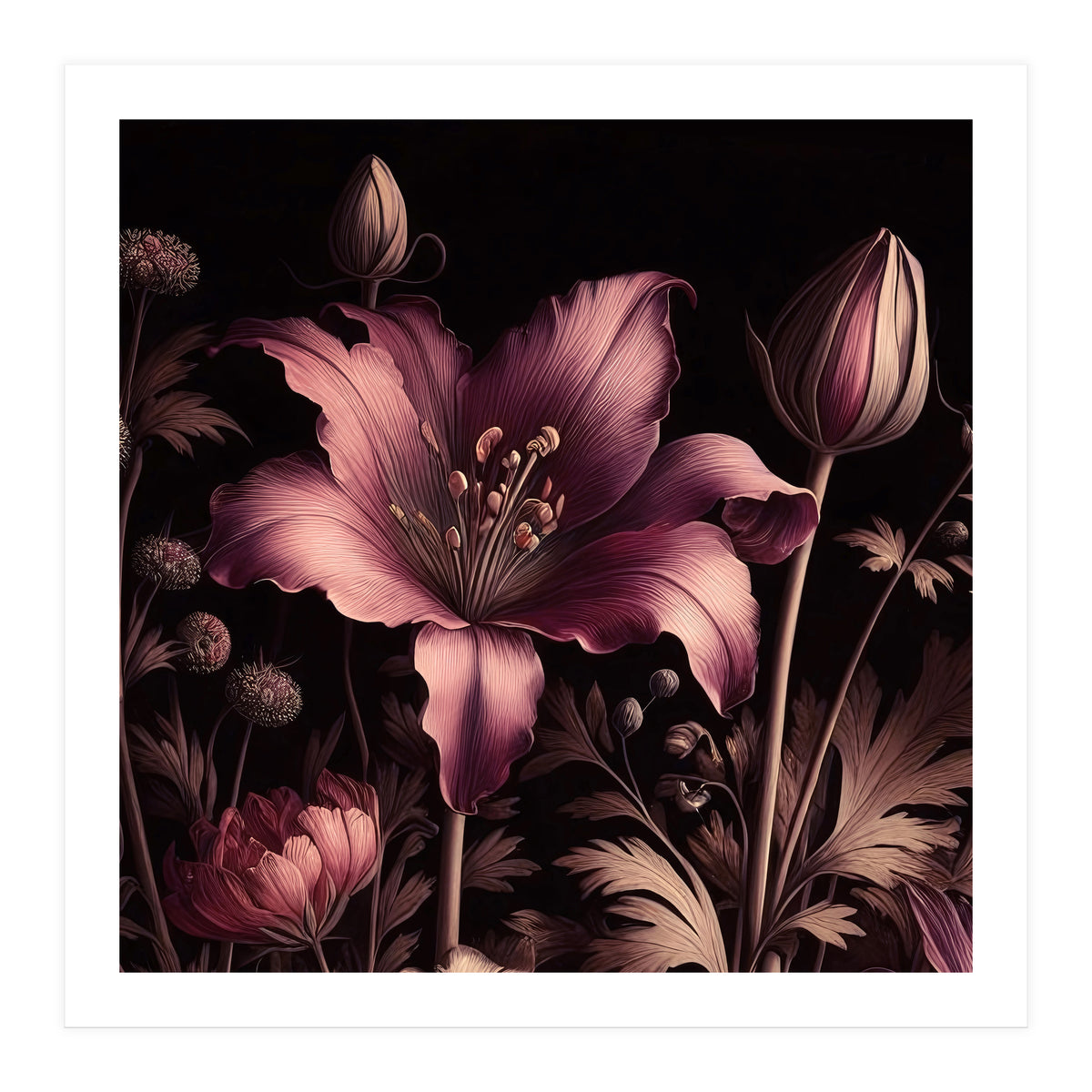 VINTAGE COLOURFUL BOTANICAL-10A-6 (Print Only)