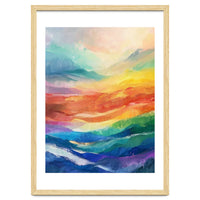 Vibrant Impasto Abstract Landscape Painting