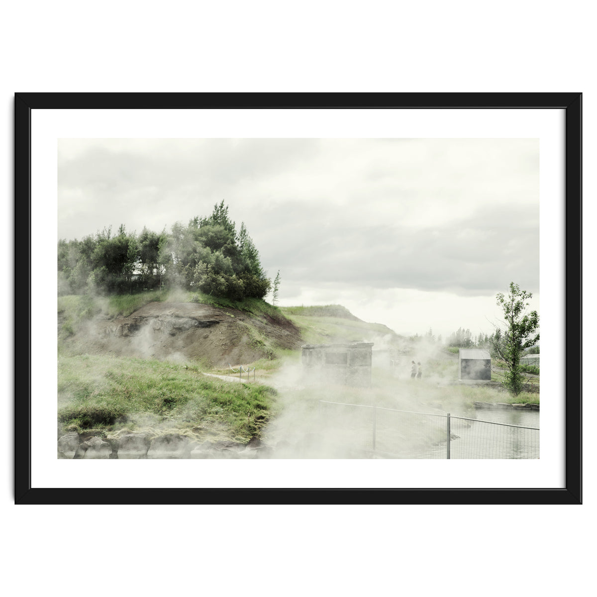 A natural hot spring landscape where steam rises - Iceland