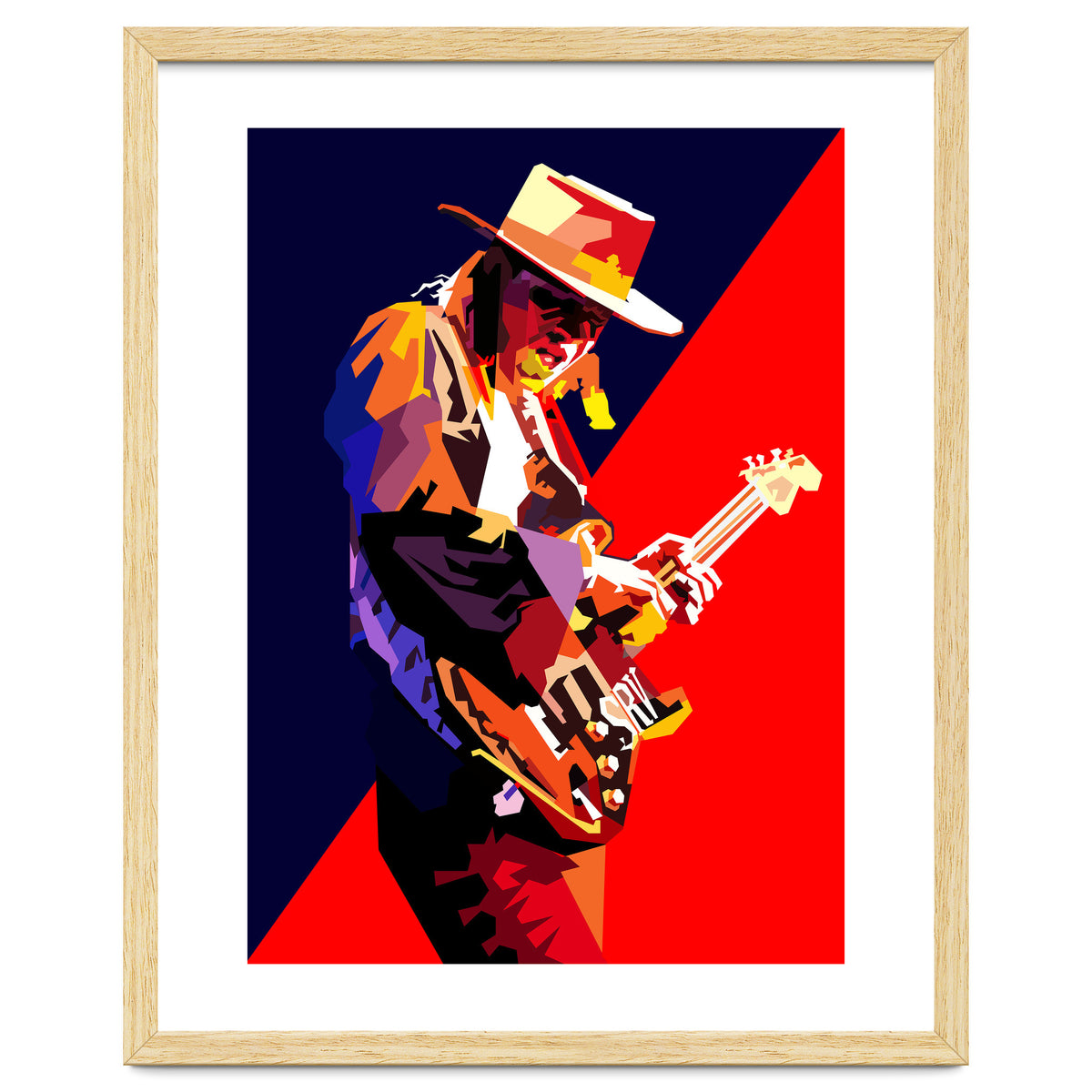 Stevie Ray Vaughan Rock Blues Guitarst Pop Art WPAP