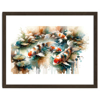 Colorful Koi Fish In Pond