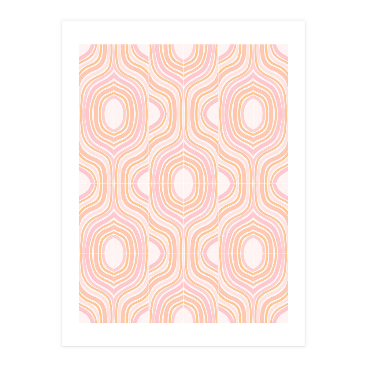 Peachy Marbled Tiles (Print Only)