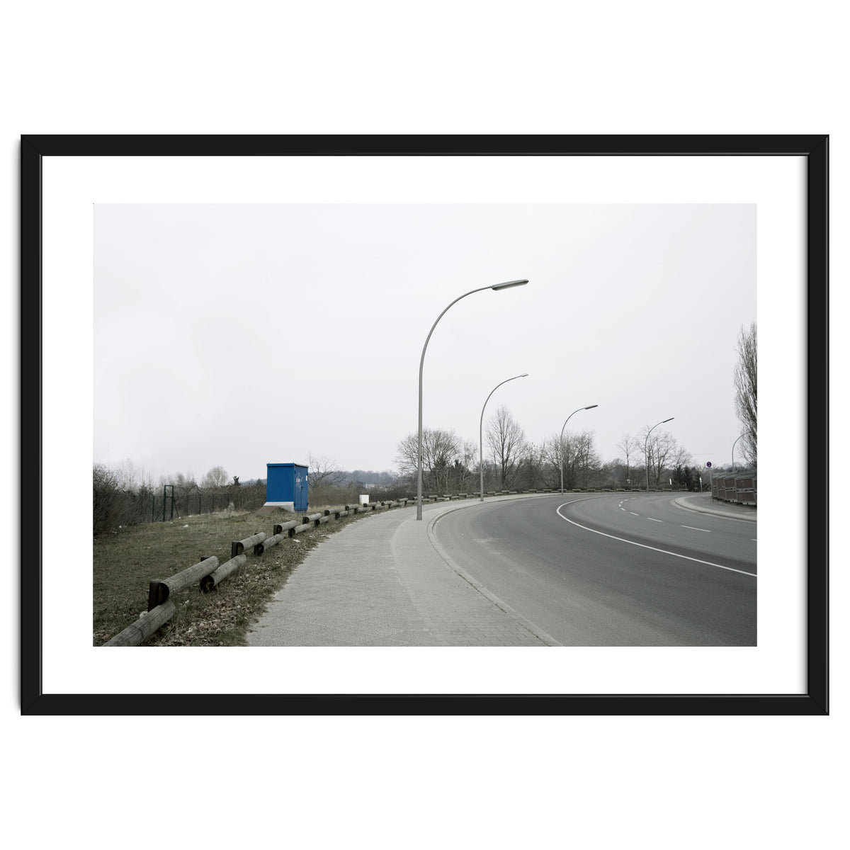 Street light on the curving road