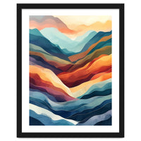 Abstract Ethereal Mountain Landscape