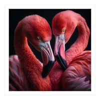 Two Flamingos Together (Print Only)