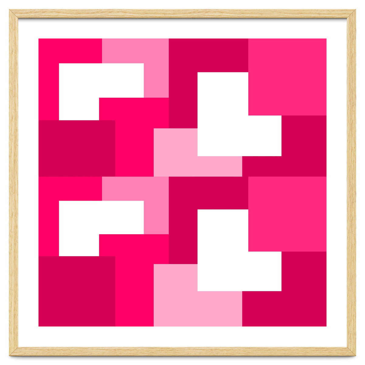 Pink Abstract Square Tiles