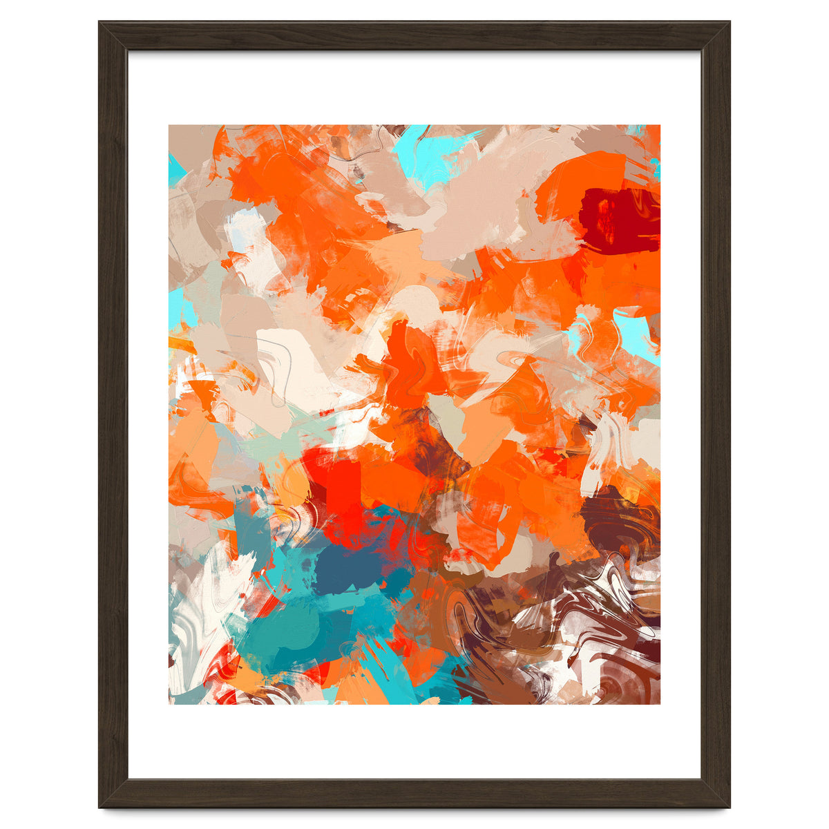 Pleasure, Abstract Painting Summer, Positivity Modern Bohemian Pop of Color Bright Good Vibes