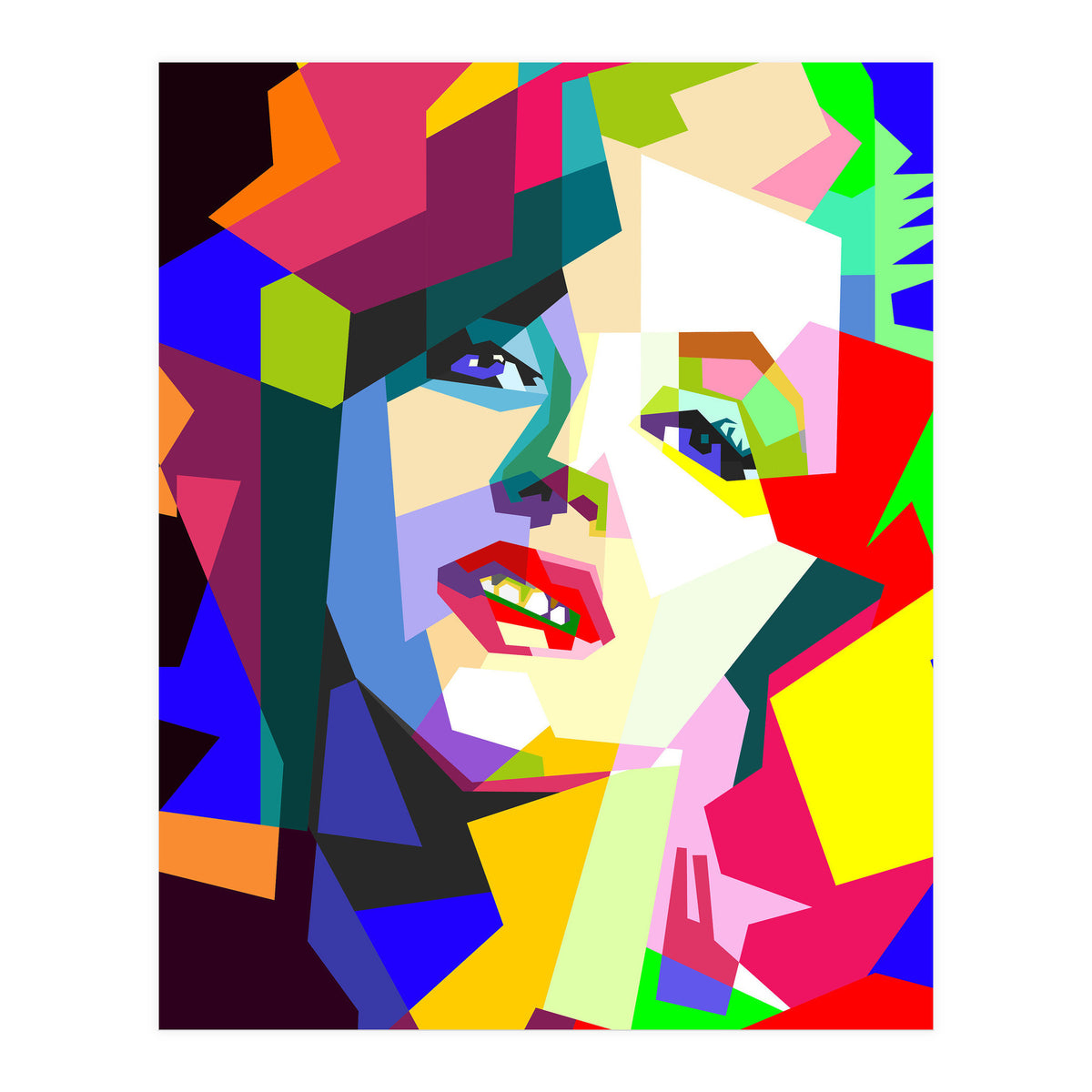 Hollywood Actress Monroe Pop Art WPAP Illustration (Print Only)