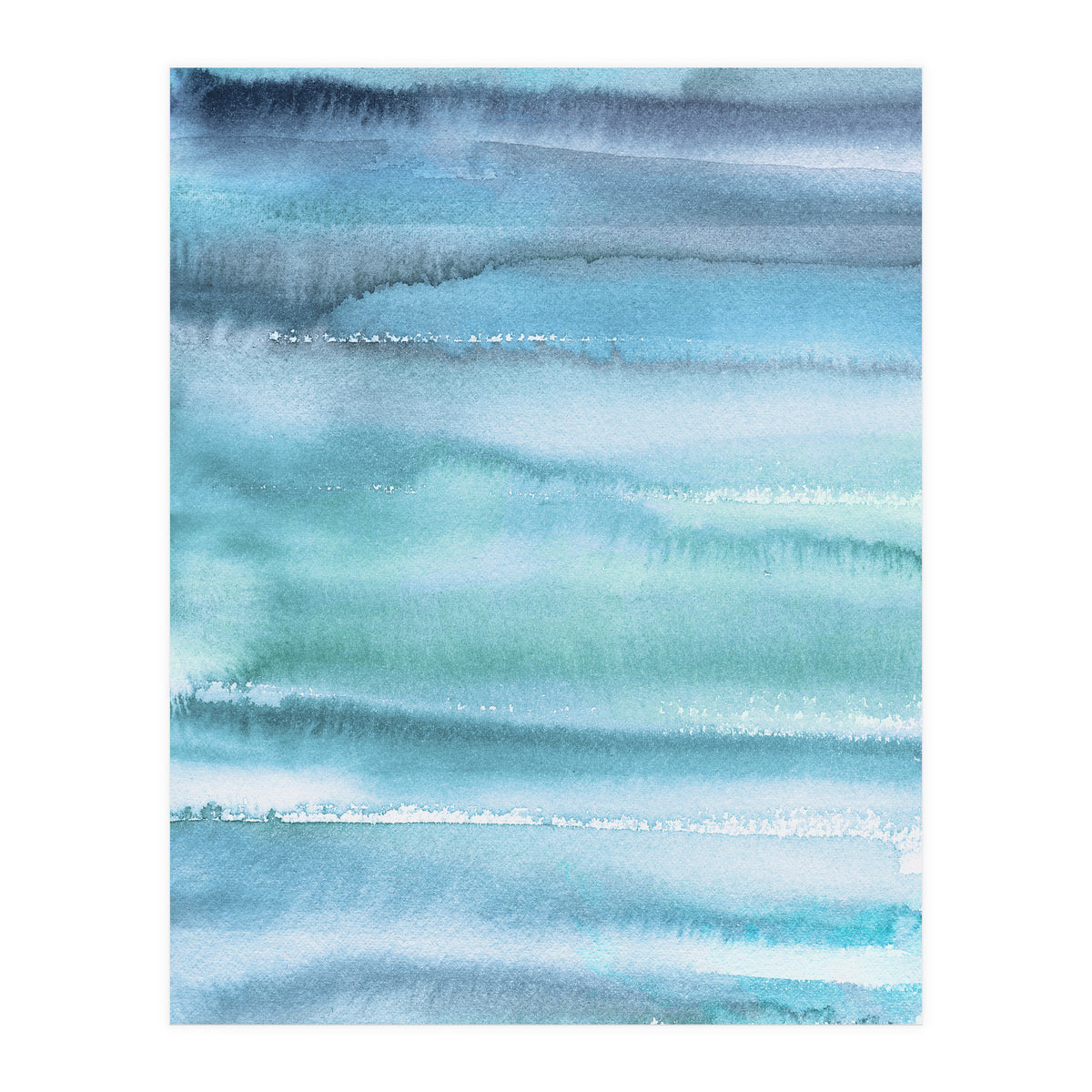 Gradient Watercolor Sea Blue (Print Only)