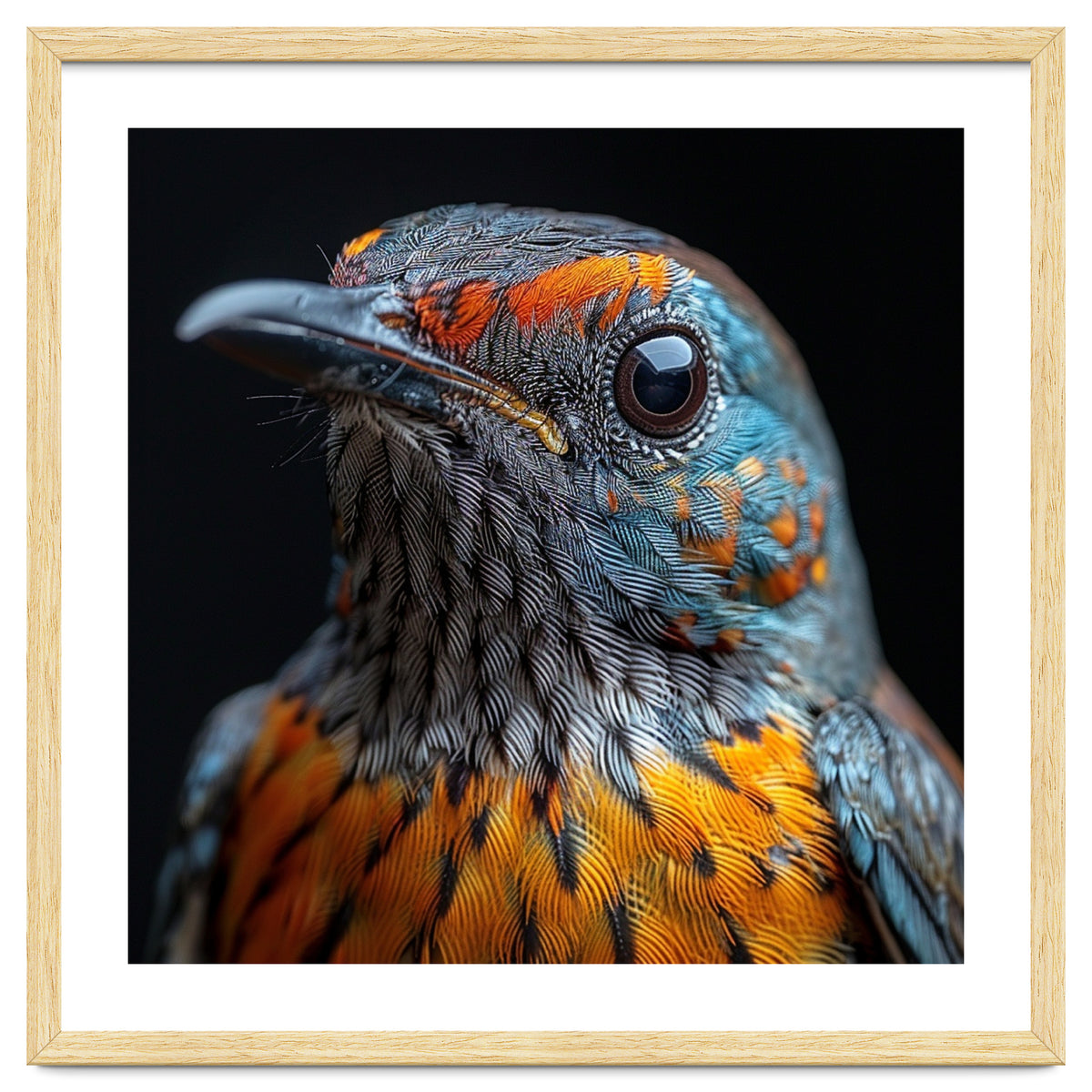 Close Up Of A Colorful Exotic Bird Head