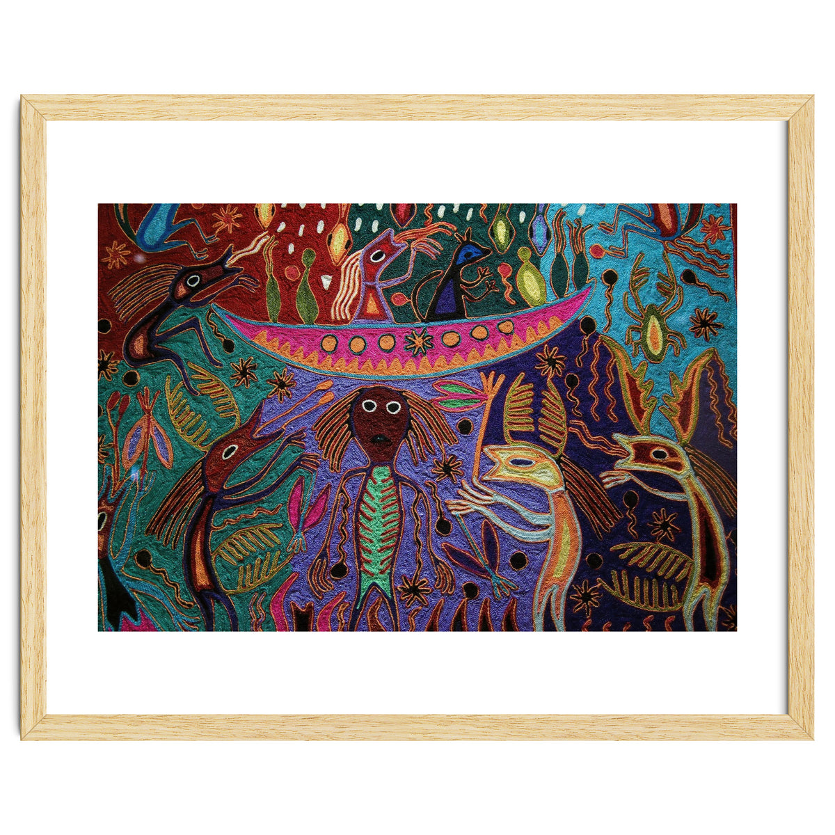 Mexico.Mexico city.National Museum of Anthropology. Huichol art.