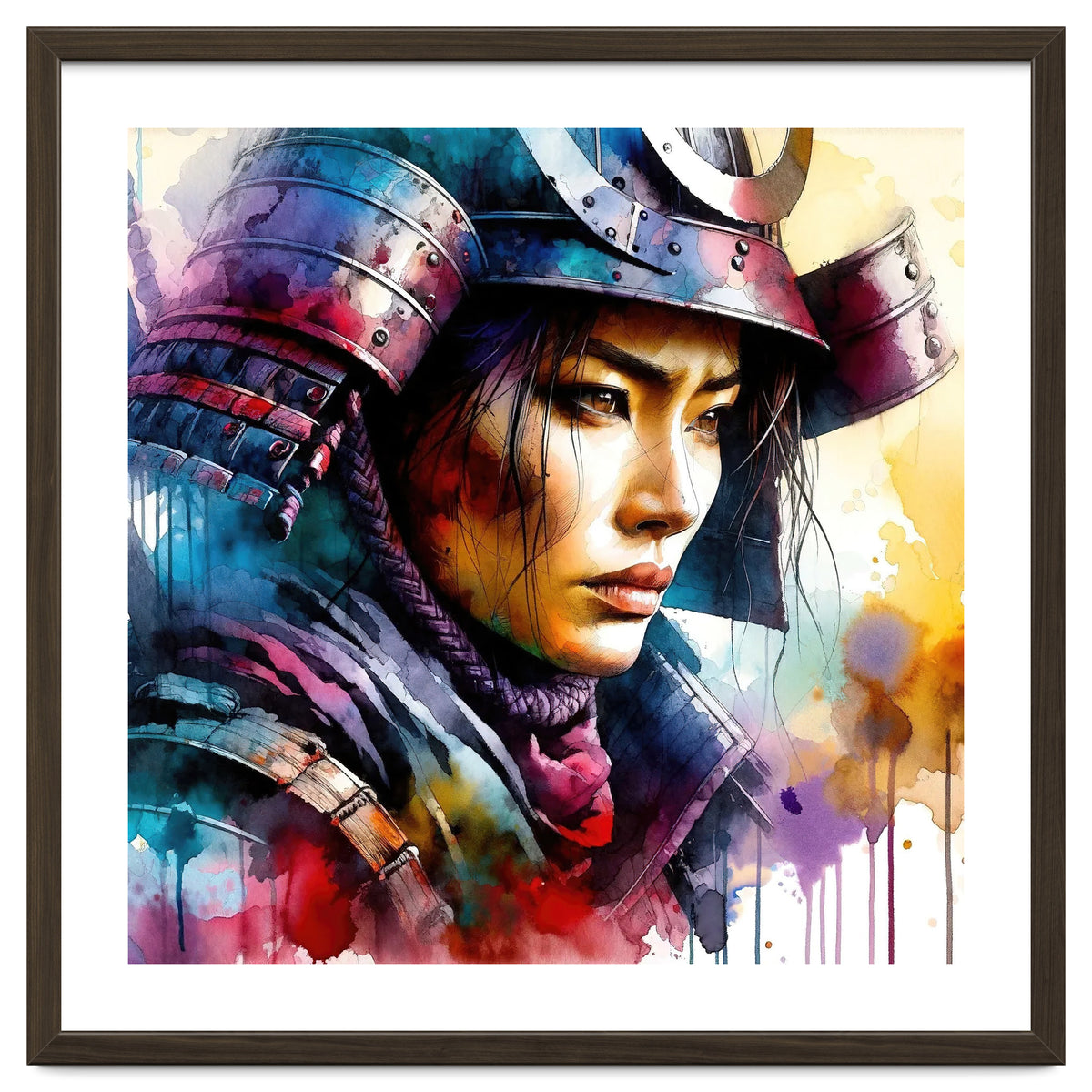 Samurai Asian Warrior Woman Portrait