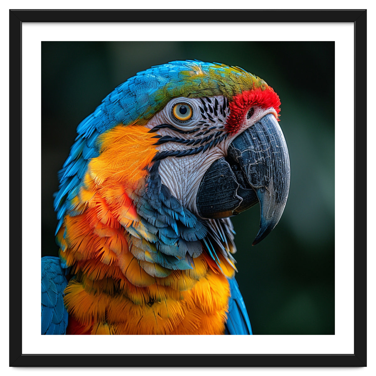 Close Up Of A Colorful Macaw Parrot