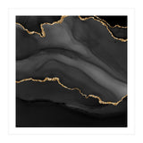 Black & Gold Agate Texture 01  (Print Only) thumbnail