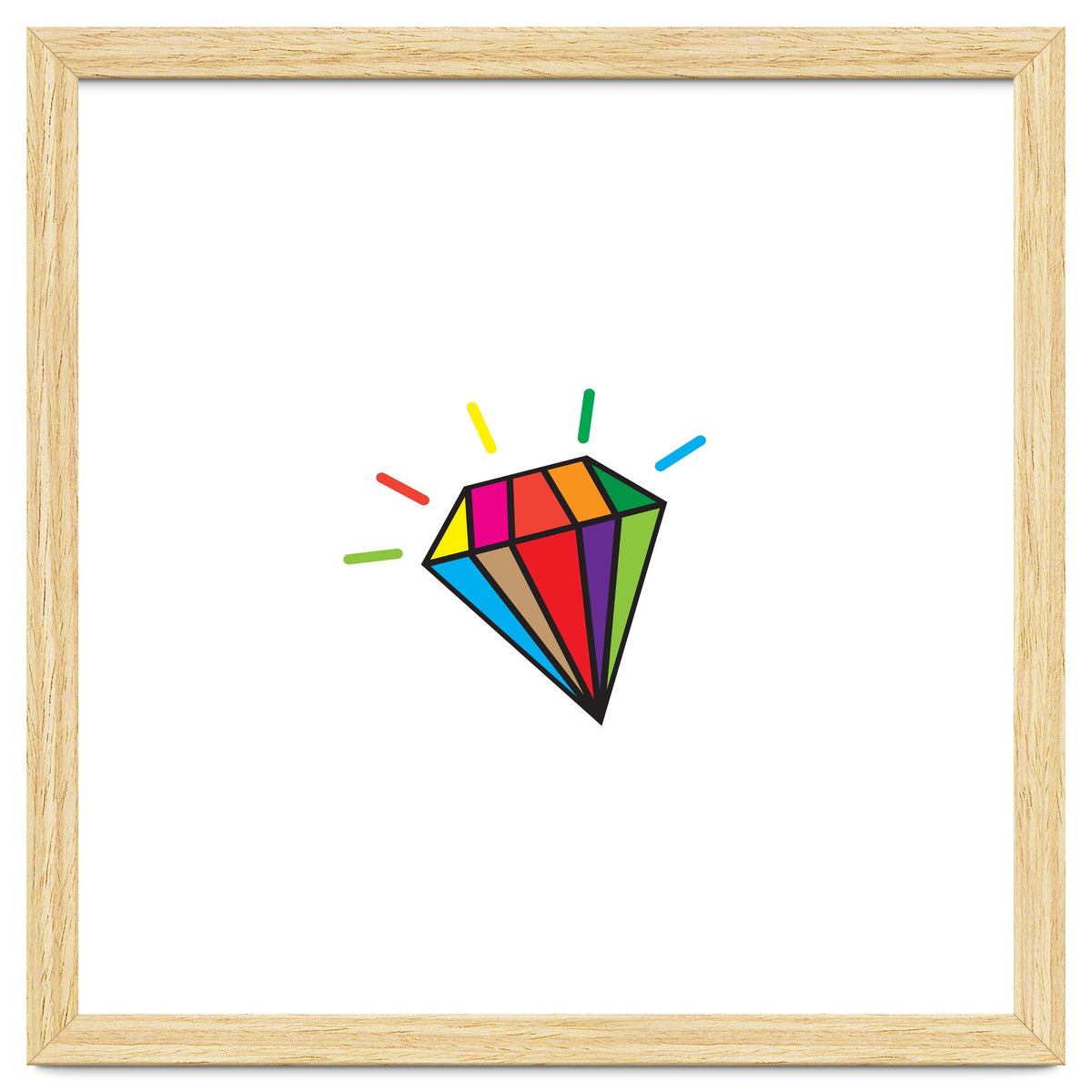 Rainbow colorful diamond