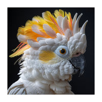 Close Up Of A Cockatoo Parrot With Yellow Crest (Print Only)