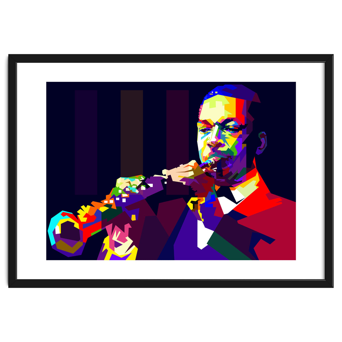 John Coltrane Jazz Musician Pop Art WPAP