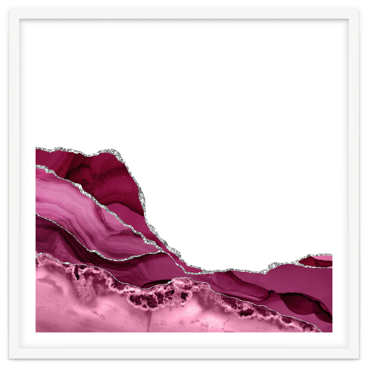 Burgundy & Silver Agate Texture 09