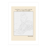 Portrait of Count Honoré de La Riboisière – Antoine-Jean Gros (ascii art)  (Print Only) thumbnail