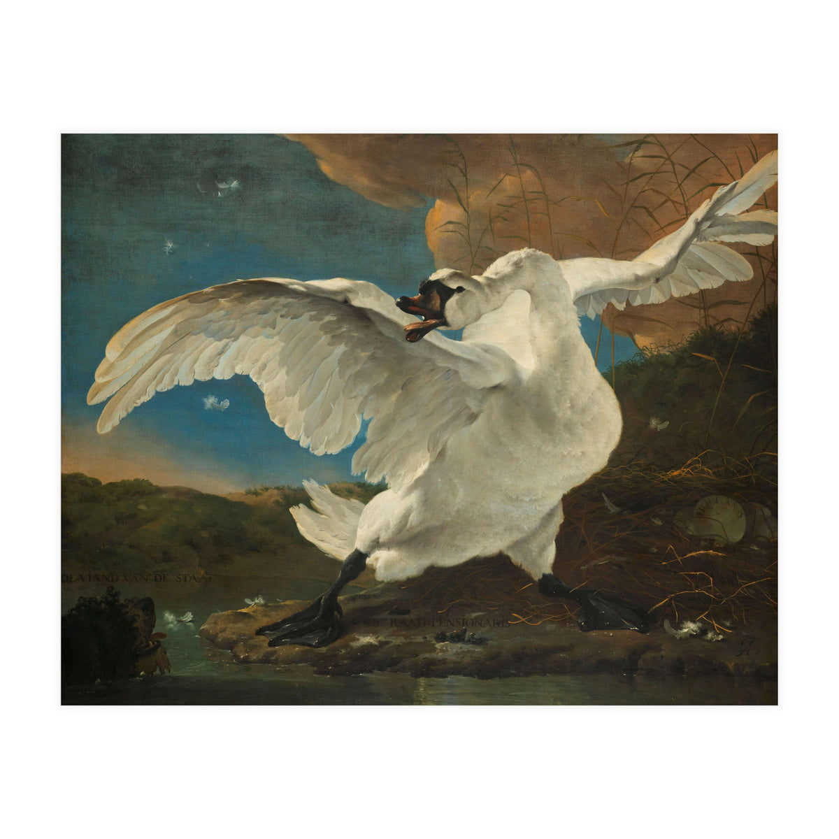The Threatened Swan. The Threatened Swan; Interpreted later as an Allegory on Johan de Witt. Dati... (Print Only)