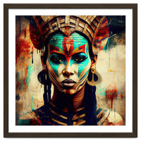 Armored Warrior Woman Portrait