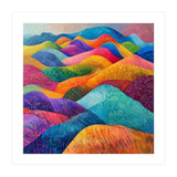 Vibrant Rainbow Rolling Hills Landscape (Print Only) thumbnail