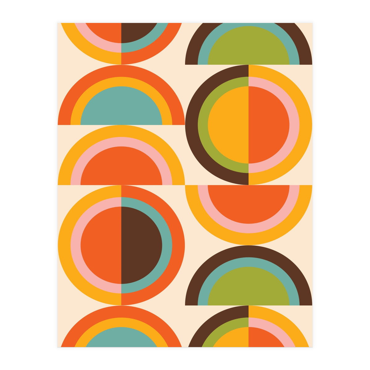 Bauhaus Geometric Rainbow (Print Only)