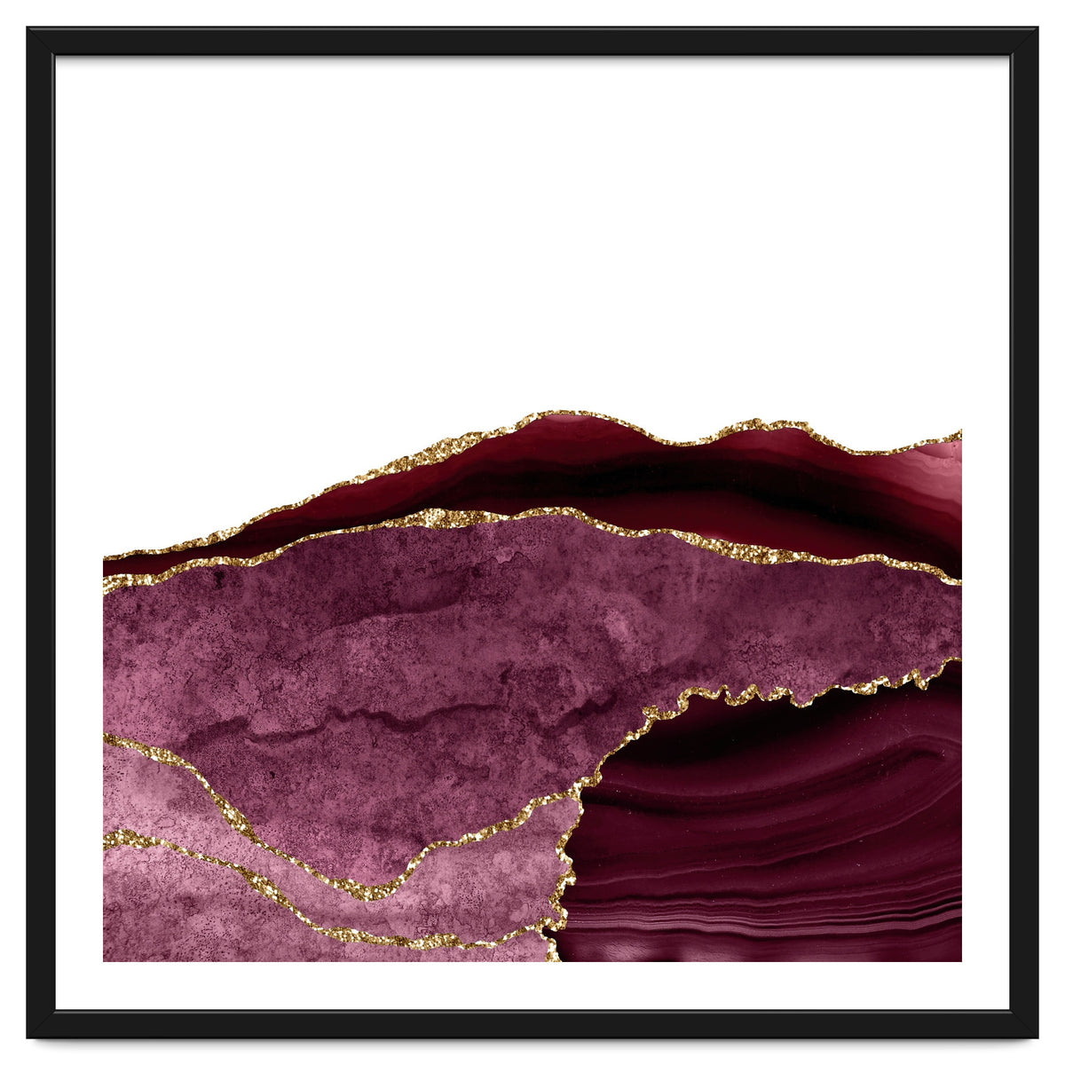 Burgundy & Gold Agate Texture 28