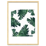 Banana Leaf Watercolor Painting, Tropical Nature Botanical Palm Illustration Bohemian Minimal Luxe thumbnail