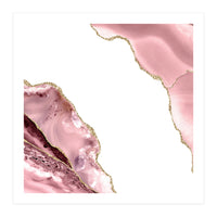 Blush & Gold Agate Texture 06 (Print Only)