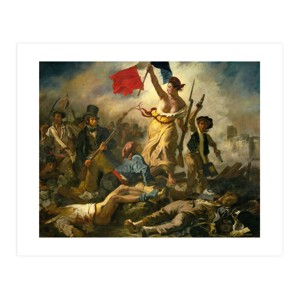Eugène Delacroix / 'Liberty Leading the People', 1830, Oil on canvas, 260 x 325 cm. Eugne Delacroix. (Print Only)