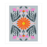 Orange Flower with pink buds (Print Only) thumbnail