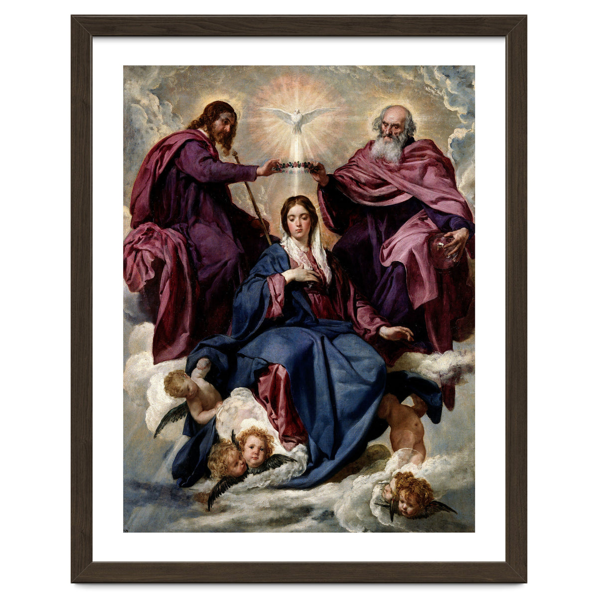 'The Coronation of the Virgin', ca. 1635, Spanish School, Oil on canvas, 176 cm x 124 cm, P01168.