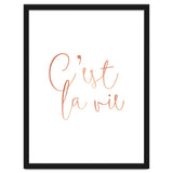 C'est la vie Rose Gold | Motivational Typography Quote Positivity | Handwritten Good Vibes Celebrate thumbnail