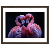 Two Pink Flamingos Forming A Heart Shape thumbnail