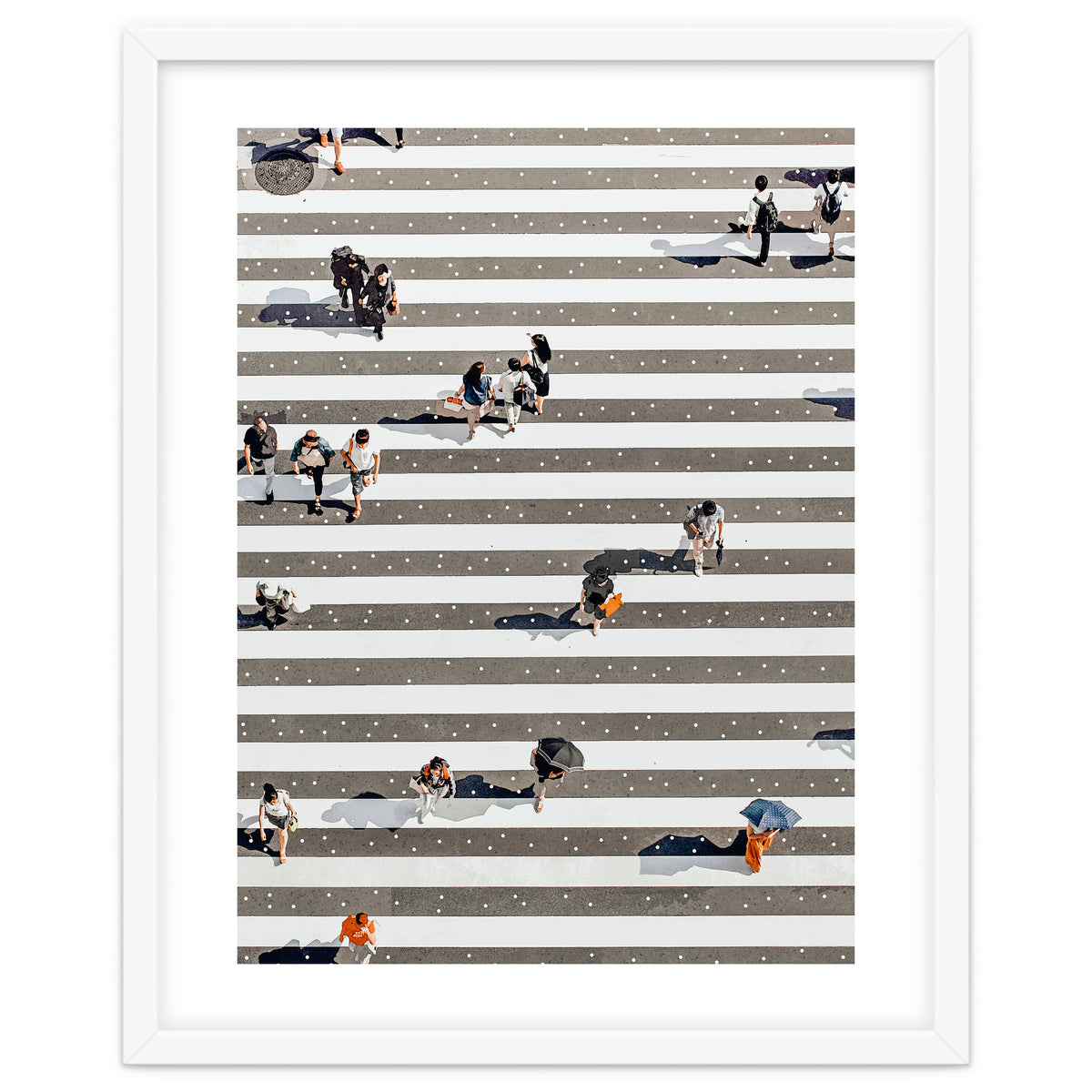 Rain Crossing | Polka Dots Zebra Crossing On The Street | Rain Eclectic Modern Graphic Design